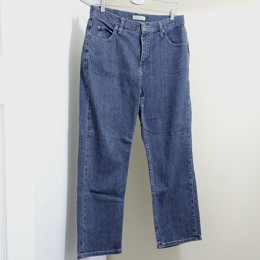 Riders by Lee Relaxed Fit Straight Leg Jeans Medium Wash Blue High Rise 12P